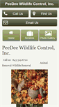 Mobile Screenshot of peedeewildlifecontrolinc.com