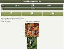 Tablet Screenshot of peedeewildlifecontrolinc.com